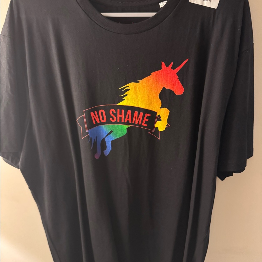 Unicorn No Shame Pride T-Shirt - Black